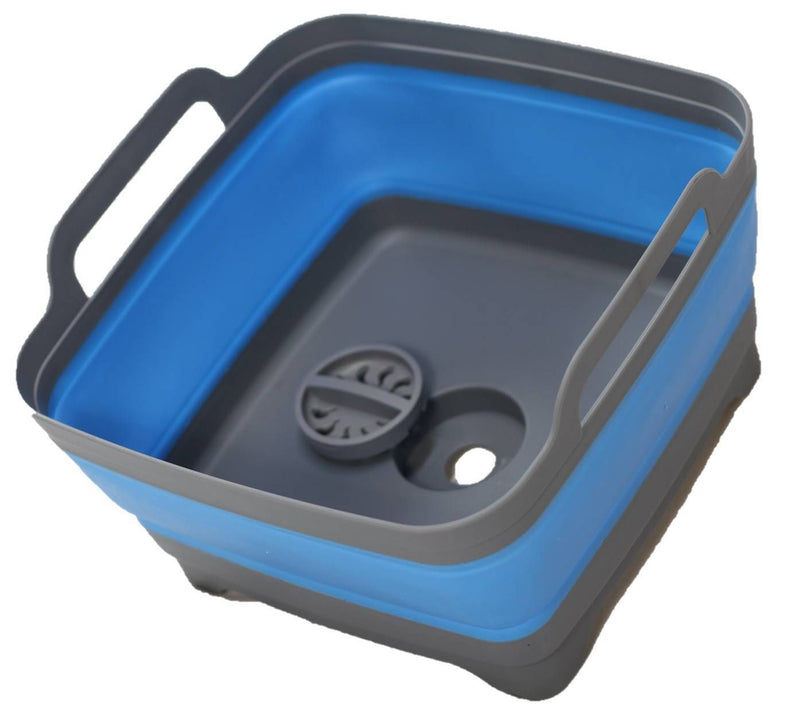 Space Saving Collapsible Blue Sink