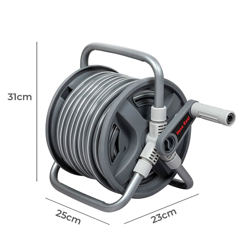 Traderight Water Hose Reel Holder 1/2'' X 20m Garden Watering Home Car Washing