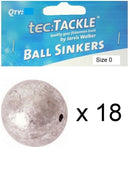 18 x Jarvis Walker 0 Ball Sinkers - Pre Packed 0 Ball Fishing Sinkers