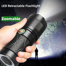 Tactical Flashlight Rechargeable Zoomable 8 Modes