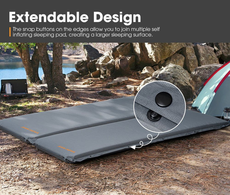 San Hima Self Inflating Mattress 10cm Camping Sleeping Outdoor Air Bed Single