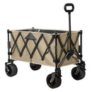 Lambu Folding Trolley Wagon Cart Outdoor Camping Shopping Beach Cart Khaki