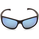 Dirty Dog Phin Satin Black/Ice Blue Mirror Polarised Unisex Sunglasses