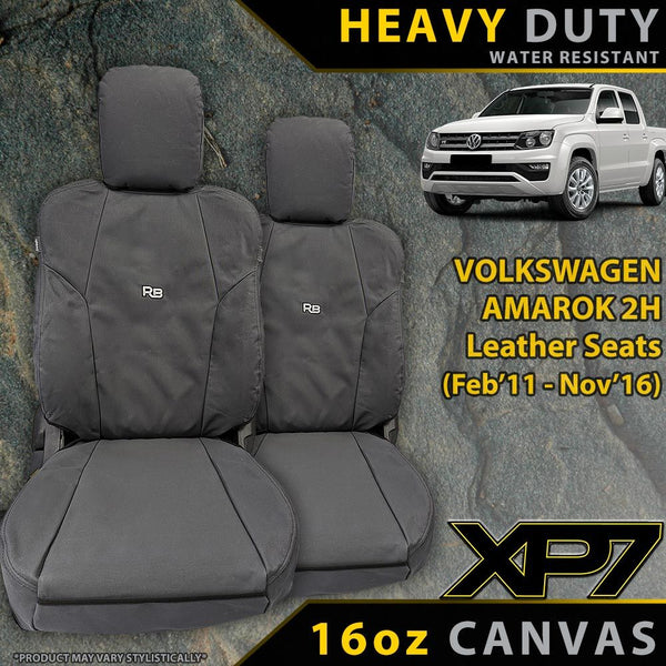 Volkswagen Amarok 2H (Leather Seats) Heavy Duty XP7 Canvas 2x Front Seat Covers (Available)
