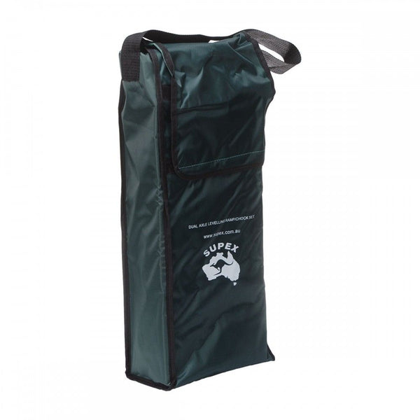 Supex Dual Axle Wheel Levelling Ramps, Pair with Chocks & Bag Kit