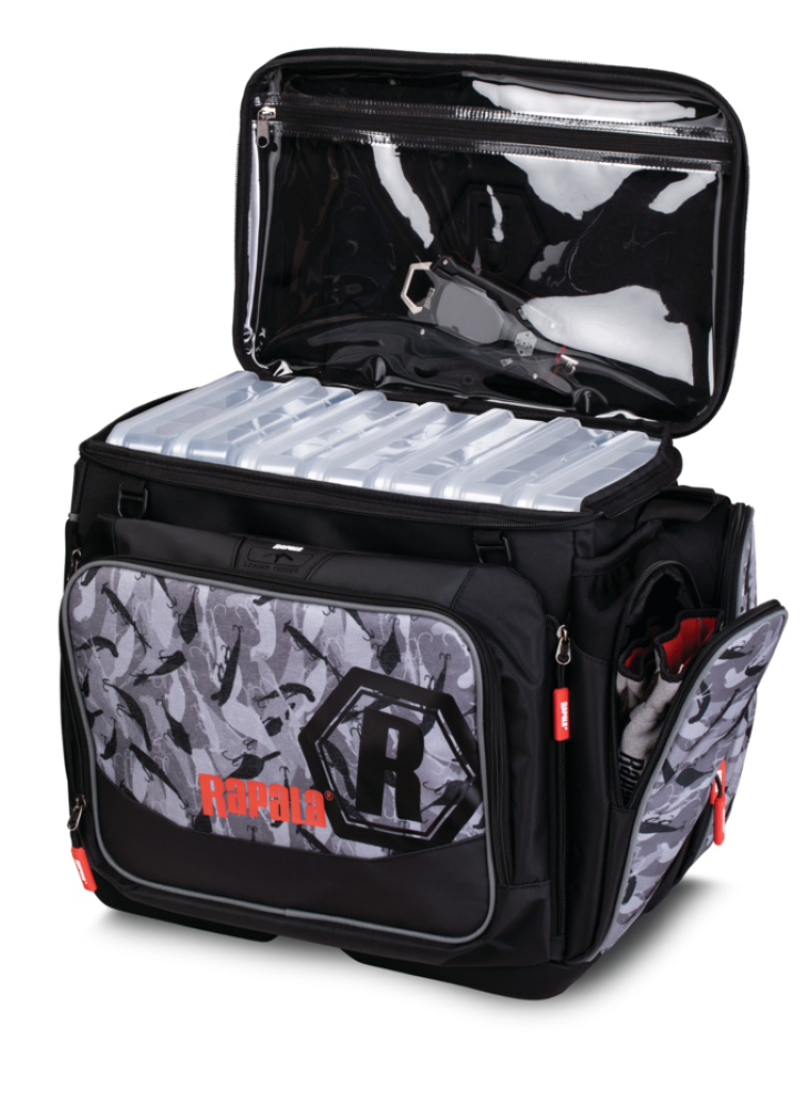 Rapala LureCamo Magnum Fishing Tackle Bag with Moulded Waterproof Bottom and Lid