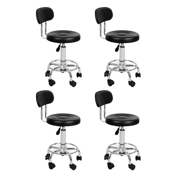 Levede Salon Stool Swivel 4 Bar Stools Chairs Barber Hairdressing Hydraulic Lift