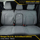 Ford Ranger T6.2 XL, XLS & Black Edition XP7 Rear Row Seat Covers (Available)