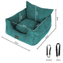 Pawz Pet Car Booster Seat Dog Protector Portable Travel Bed Removable Green M