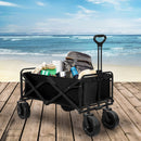 Lambu Garden Camping Trolley Outdoor Garden Wagon Cart Folding Widen Picnic Black