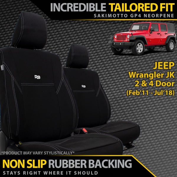 Jeep Wrangler JK Neoprene 2x Front Seat Covers