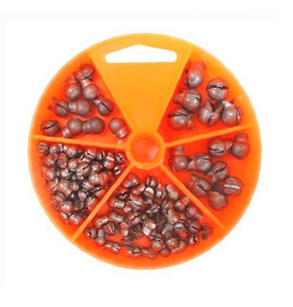 124 Gillies Split Shot Sinkers in Convenient Dial Pack - Assorted Sizes And Weights