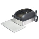 Pawz Stainless-Steel Cat Litter Box Large Semi-Enclosed Pet Toilet Easy Cleaning