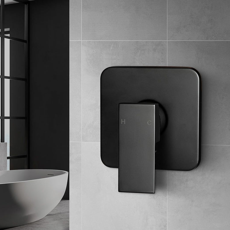 Dutxa Shower Mixer Taps Hot Cold Shower Valve Kits Bath Tub Faucet Brass Black