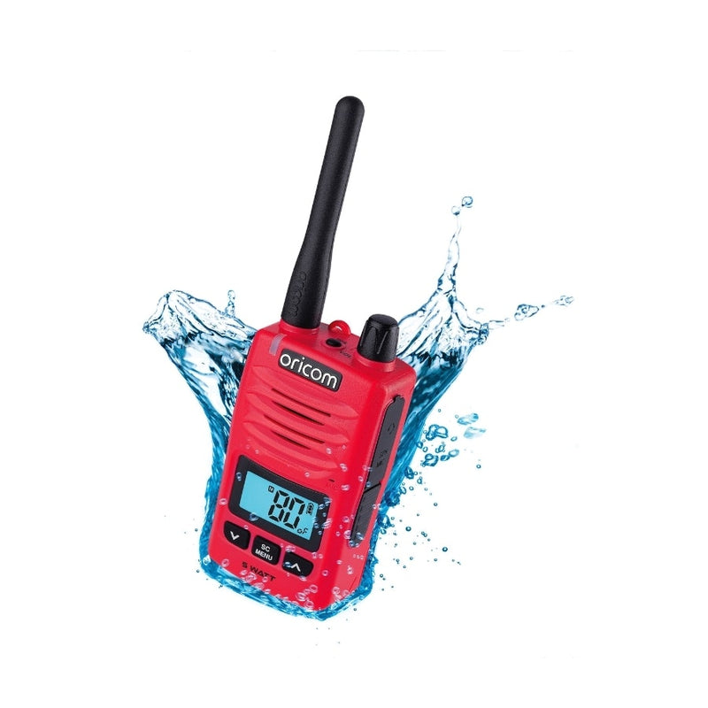 ORICOM DTX600 Red Waterproof IP67 5 Watt Handheld UHF CB Radio