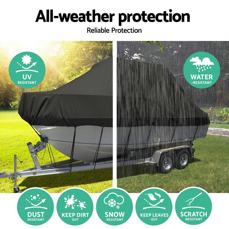 Seamanship Boat Cover Heavy Duty Black (25-27ft)