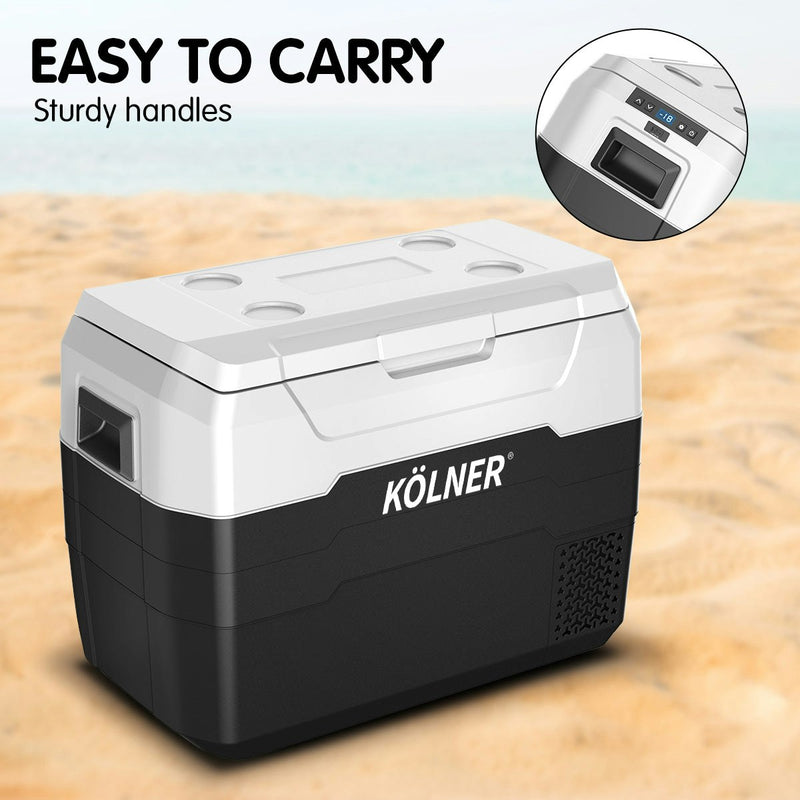 NNEDPE Kolner 40L Portable Fridge Cooler Freezer Camping Refrigerator Black