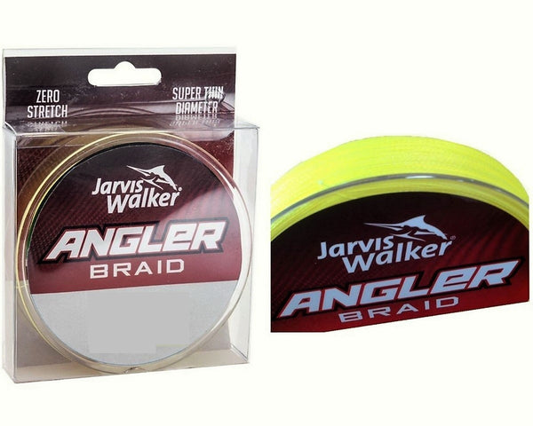 150yd Spool of 15lb Jarvis Walker Angler Braid - Chartreuse Fishing Braid