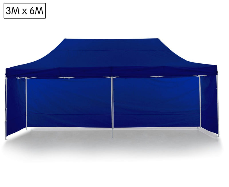 Wallaroo Gazebo Tent Marquee 3m x 6m PopUp Outdoor Blue