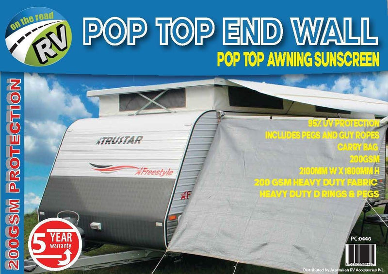 On The Road RV Pop Top Privacy Screen End Wall