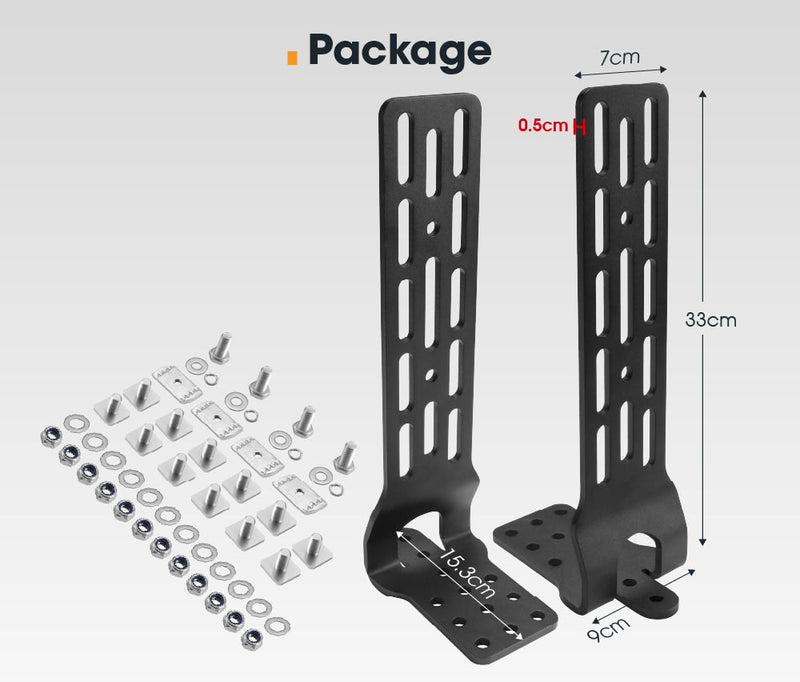 San Hima Long Awning "L" Bracket Fit 180 & 270 Awnings Powder Coated Steel