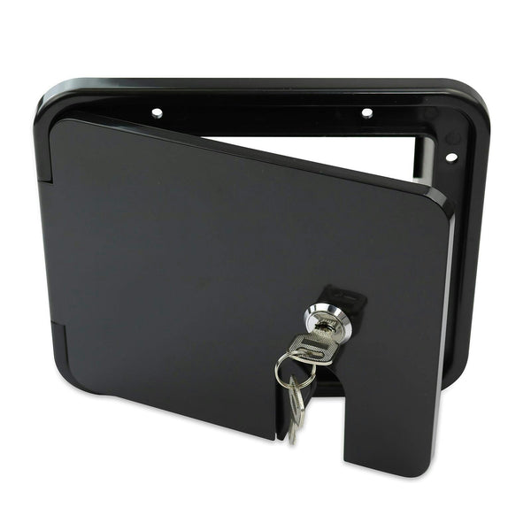 Caravan Utility Door Hatch Rectangle # 6 Black