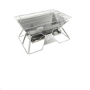 Folding Portable Barbecue Grill Camping Silver