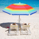 Centra 2.2m Outdoor Beach Umbrella Tilting Tropical Shelter Parasol Rainbow