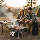 Moyasu Folding Fire Pit BBQ Outdoor Camping Portable Steel Stove Adjustable