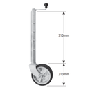 Manutec 8" Medium Duty Jockey Wheel - Extra Height Clamp On Style No Clamp