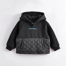 Boys Winter Fashion Stitching Quilted Sports Suit