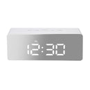 Traderight Group  Alarm Clock Digital Led Mirror Desk Table Temperature Time Snooze USB Battery