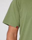 Follow Stitched Tee Olive