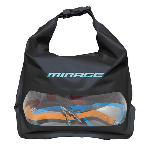 Mirage Clear View 1.6-Litre Small Waterproof Gear Bag with Window (Black)