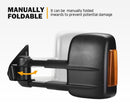 Pair Extendable Towing Mirrors Gen1 for Holden Rodeo 2003-2008 Black