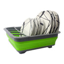 Collapsible Silicone Dish Drainer -  Green
