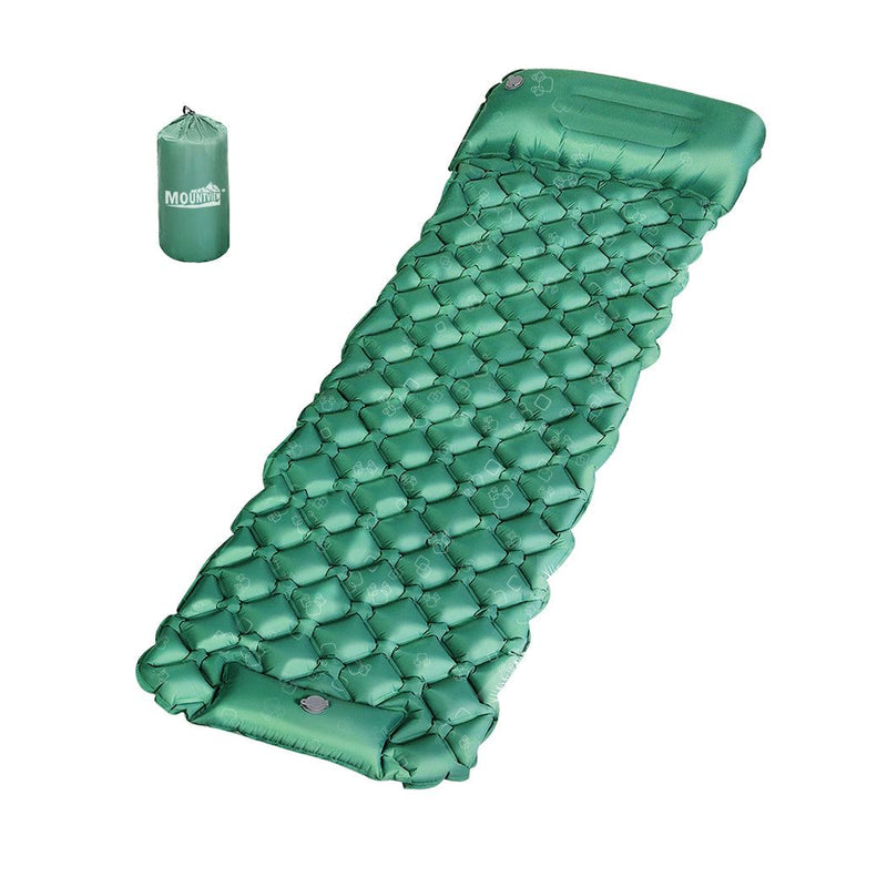 Mountview Sleeping Pad Inflatable Mattress Camping Air Bed Single Pillow 6cm