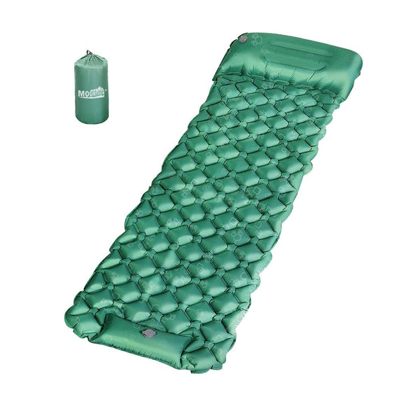 Mountview Sleeping Pad Inflatable Mattress Camping Air Bed Single Pillow 6cm