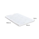 Dreamz 5cm Thickness Cool Gel Memory Foam Mattress Topper Bamboo Fabric Single