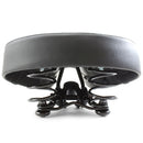 Black Ladies Retro Bike Saddle 250mm x 190mm Vinyl Quilted Top Dual Coil Springs