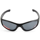 Dirty Dog Buzzer Satin Black/Grey Polarised Men's Wrap Sunglasses