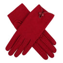 Dents Ladies 100% Wool Unlined Gloves - Berry (Warm Winter One Size)