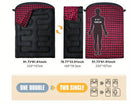 2 Person Double Sleeping Bag for Camping (220x150cm)