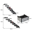 Pawz 7 Steps Dog Ramp For Car Pet Stairs Steps Ladder Travel Foldable Portable
