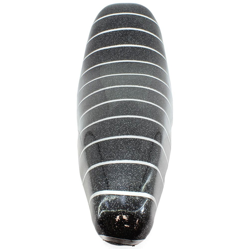Black Sparkle and Silver Stripe Lowrider Dragster Bike Saddle Seat