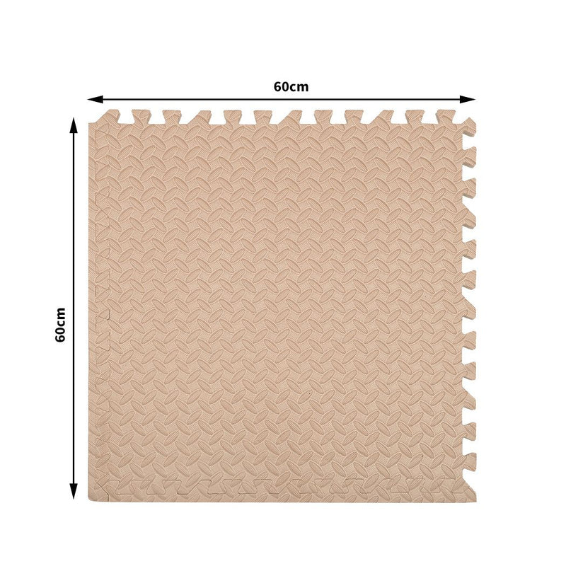 Bopeep EVA Foam Kids Play Mat Floor Kid Crawling Interlocking Home Beige 60x60