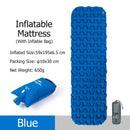 Inflatable Camping Mattress with Air Bag Blue