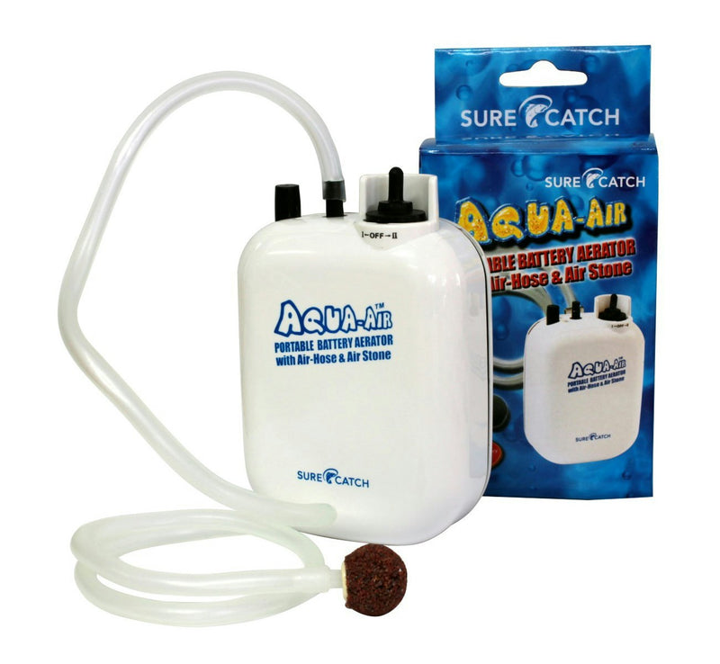 Aqua-Air Waterproof Portable Aerator Pump-Battery Operated with Hose and Stone