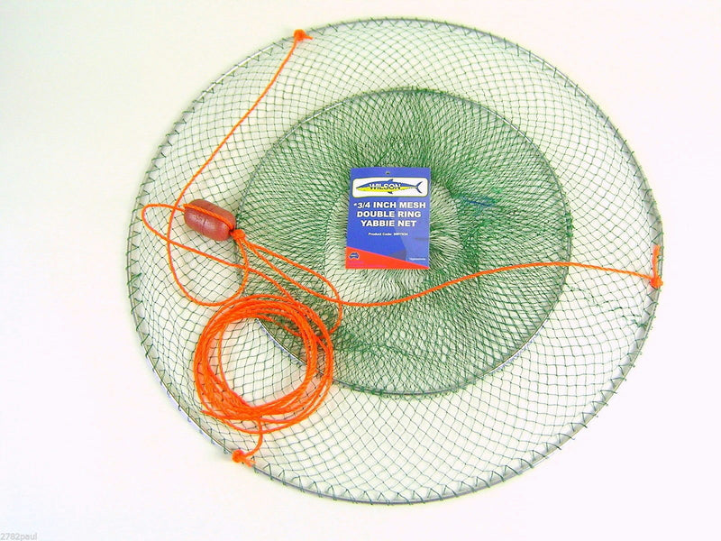 Wilson Double Ring Yabbie Net With 3/4 Inch Mesh - Drop Net - Red Claw