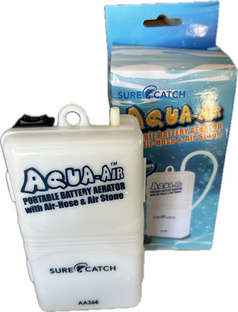 Aqua-Air Portable Aerator Pump - Battery Operated with Air Hose and Air Stone